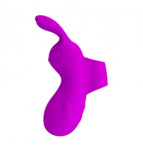 PRETTY LOVE - Bunny Finger Vibrator (Chargeable - Purple)